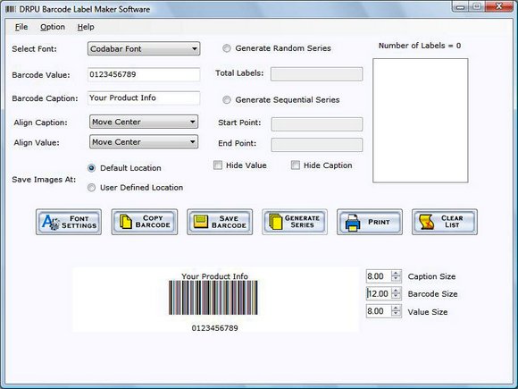 Inventory Barcode Labels Creator 5.0.1.5