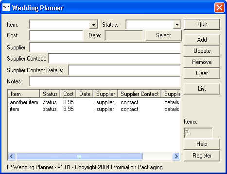 IP Wedding Planner 1.01
