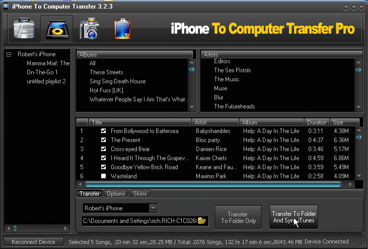 iPhone Pc Transfer 3.0.1