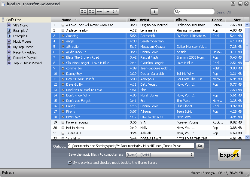 iPod PC Transfer 3.6