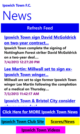 Ipswich Football News 1.1.0.0
