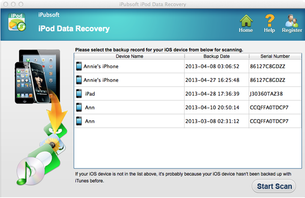 iPubsoft iPod Data Recovery for Mac 2.1.6