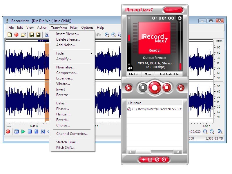 iRecordMax Sound Recorder 2012 7.9.9