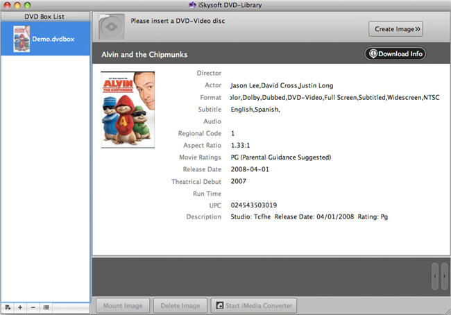iSkysoft DVD-Library for Mac 2.1.2