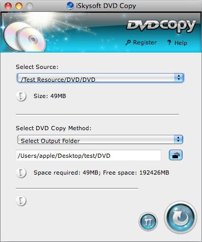 iSkysoft DVD Copy for Mac 1.5.33.0