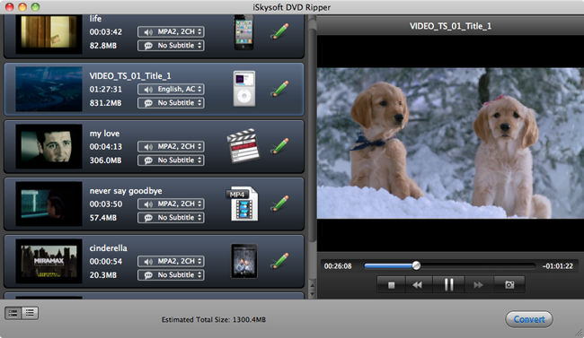 iSkysoft DVD Ripper for Mac 2.5.0