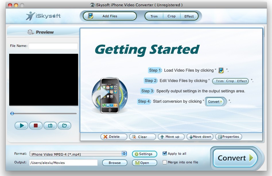 iSkysoft iPhone Video Converter for Mac 1.9.7.0