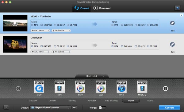 iSkysoft Video Converter for Mac 2.6.1