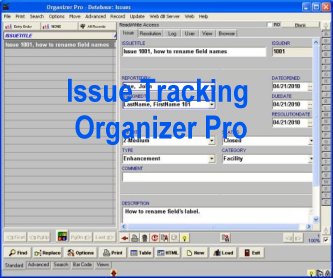 Issue Tracking Organizer Pro 2.9