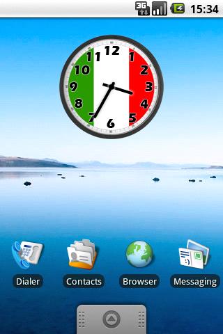 Italy Flag Analog Clock 1.2