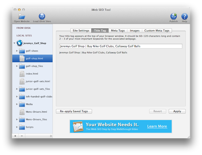iWeb SEO Tool for Mac 2.3.1