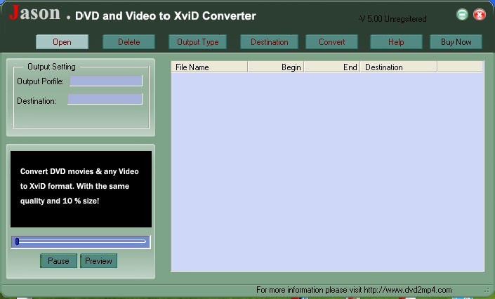Jason DVD Video to XviD Converter 8.99