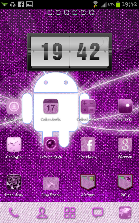 Jeans Pink Go Launcher Theme v