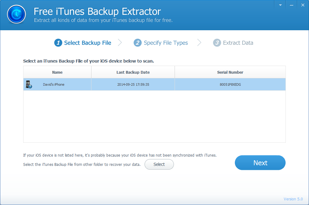Jihosoft iTunes Backup Extractor Free 1.0