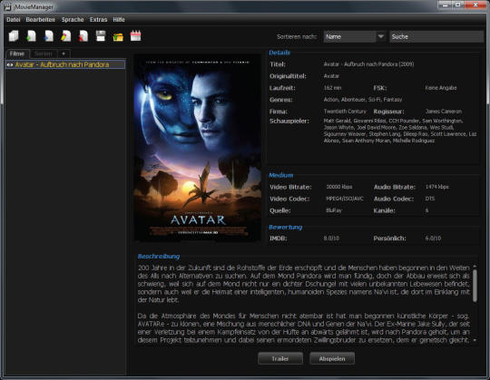 jMovieManager for Linux 0.97
