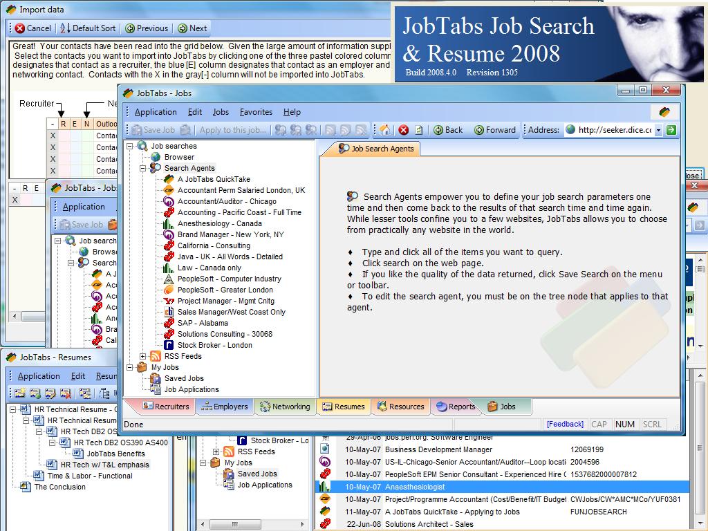 JobTabs Job Search and Resume 2008 2008.4.0.1305