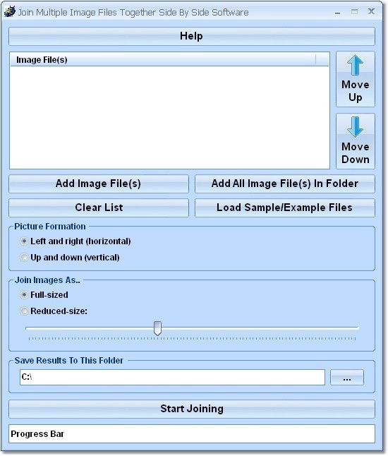 Join Multiple Image Files Together Side By Side Software 7.0