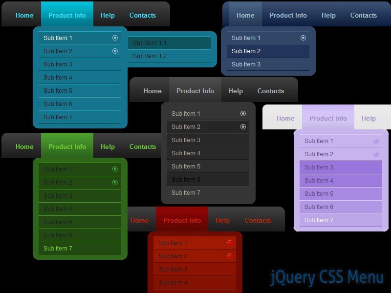 jQuery CSS Menu Style 06 1.5