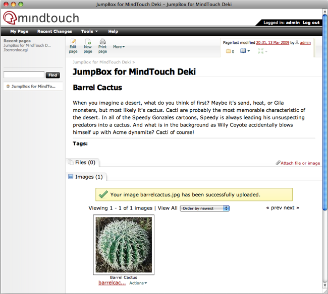 JumpBox for MindTouch Core Enterprise Collaboration 1.7.2