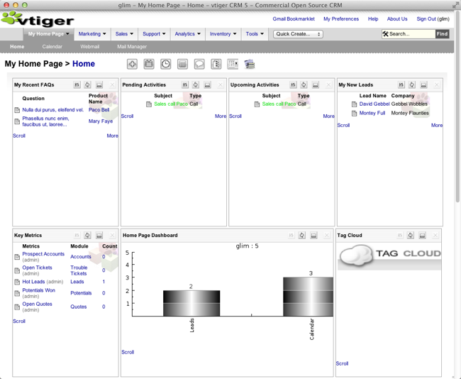 JumpBox for the vTiger CRM System 1.7.4