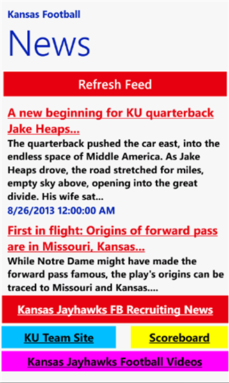 Kansas Football News 1.1.0.0