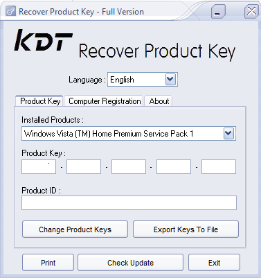 KDT Recover Product Key 1.1.2