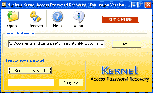 Kernel Access Password Recovery Software 4.02