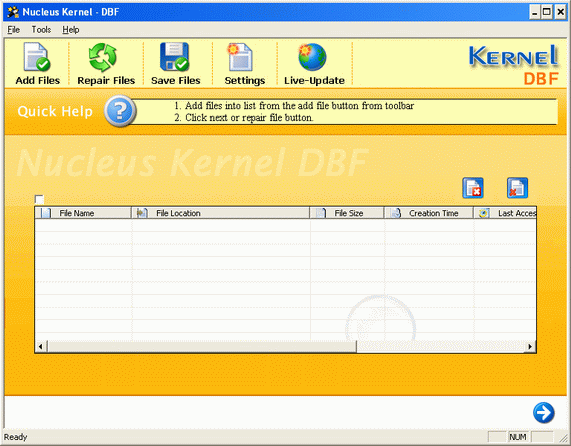 Kernel DBF - Repair corrupt DBF files 5.01