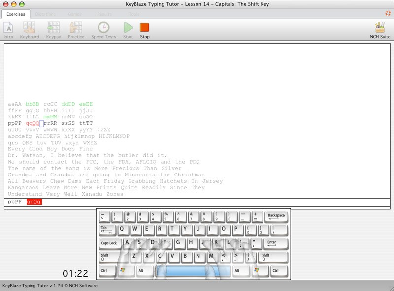 KeyBlaze Typing Tutor For Mac 2.15