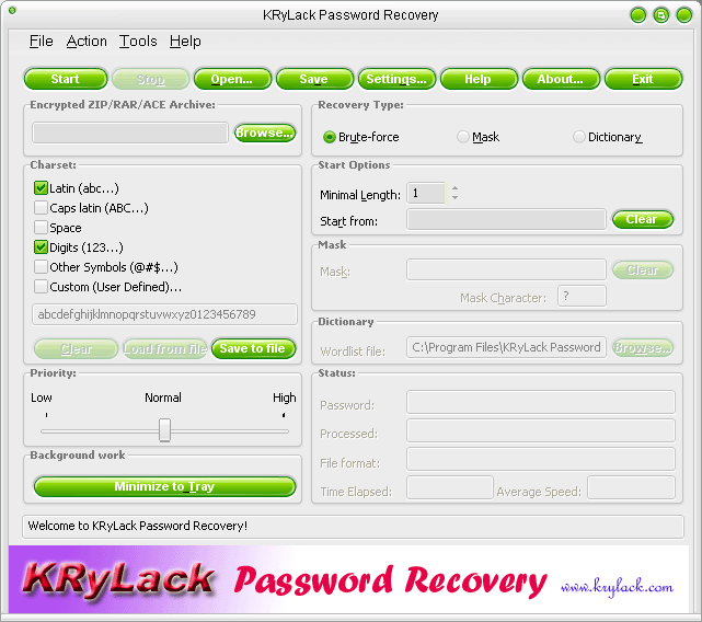 KRyLack Password Recovery 3.10