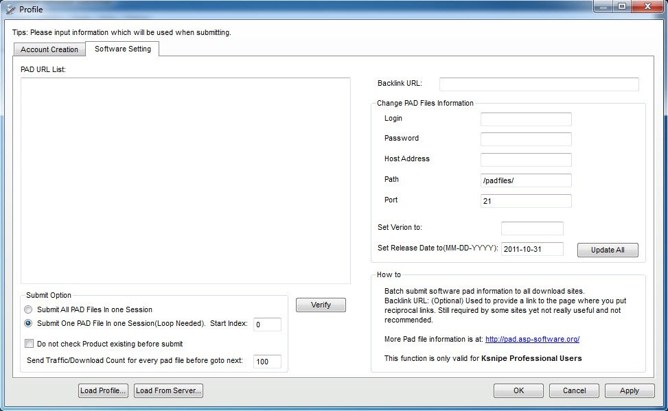 Ksnipe Software Submitter 2.4