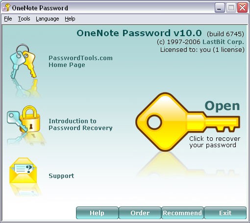 LastBit OneNote Password Recovery 11.0.8050