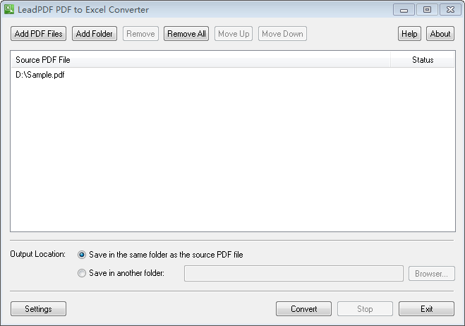 LeadPDF PDF to Excel Converter 11.0