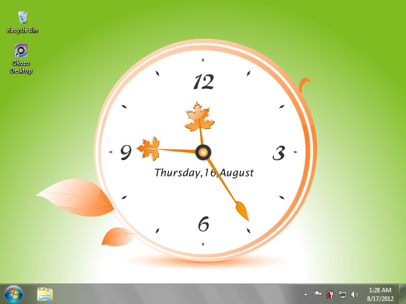 Leaf Desktop Clock Wallpaper 1.0.0