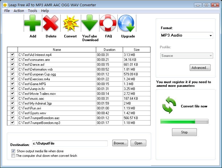 Leap Free All to MP3 AMR AAC Converter 4.0