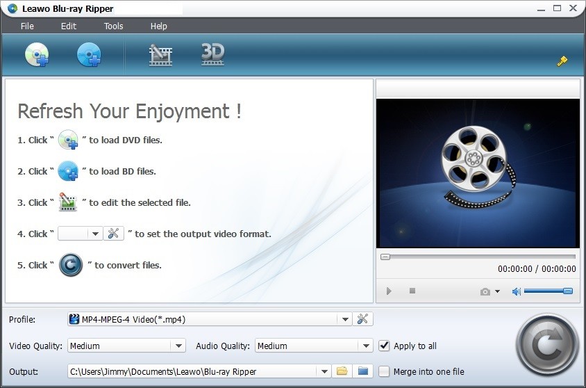 Leawo Blu-ray to MP4 Converter 4.3.0.0