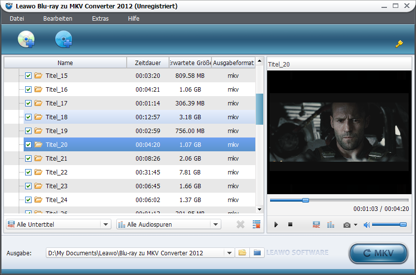 Leawo Blu-ray zu MKV Converter 2.0.0.0