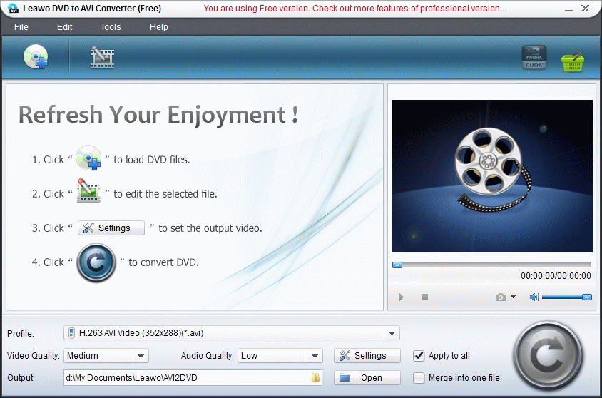 Leawo Free DVD to AVI Converter 5.1.0.0