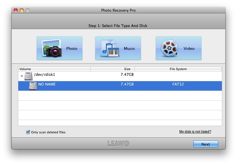 Leawo Photo Recovery for Mac 1.5.0