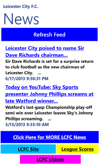 Leicester Football News 1.2.0.0
