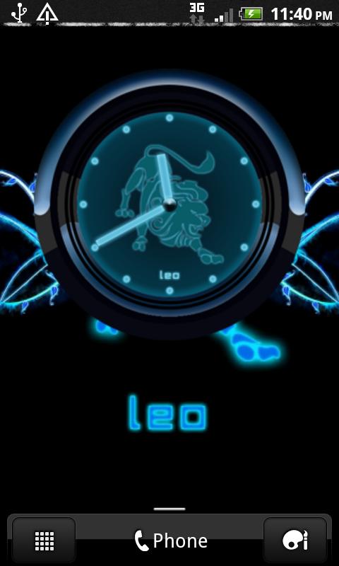 LEO - Neon Blue Clock 2.0