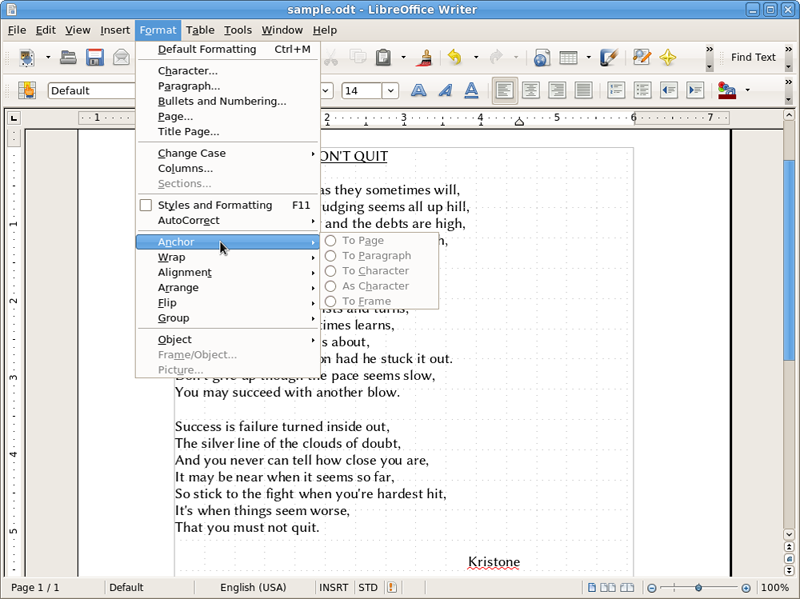 LibreOffice for Linux 4.0.0.3
