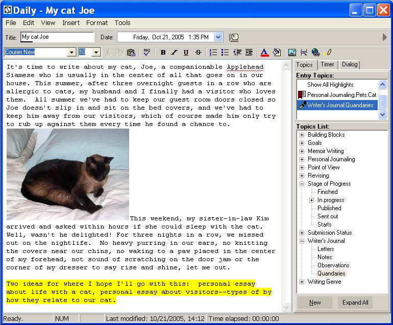 LifeJournal For Writers 2.01.06