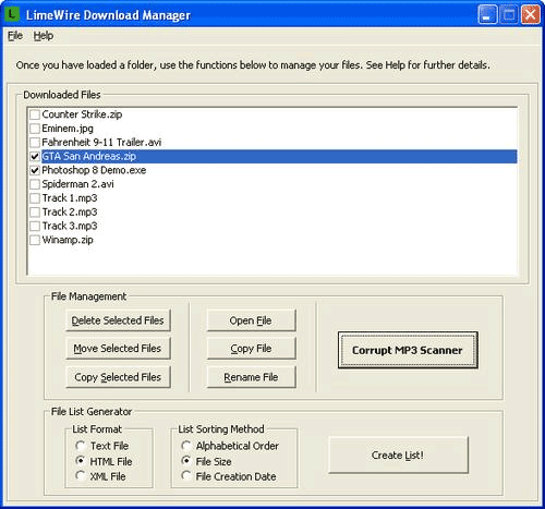 LimeWire Download Manager 4.10