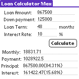 Loan Calculator Max for Palm 1.0