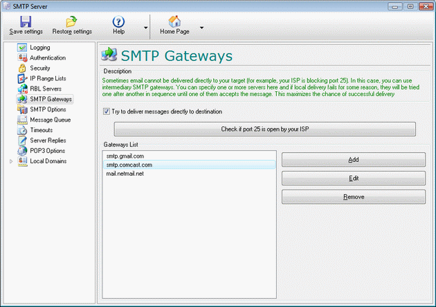 Local SMTP Relay Server 5.27
