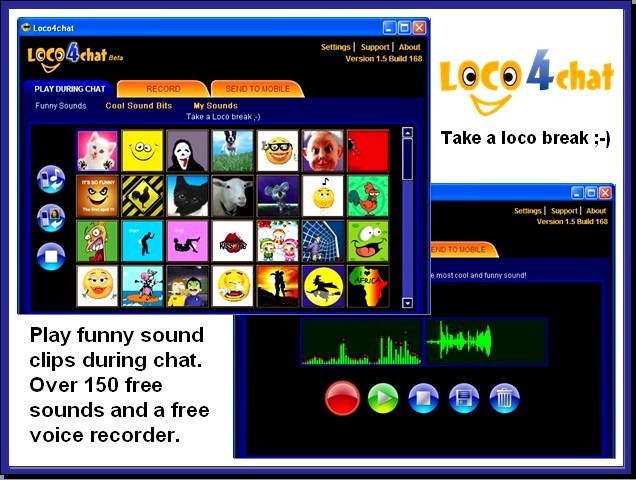 Loco4chat, funny sound clips for chat. 1.5