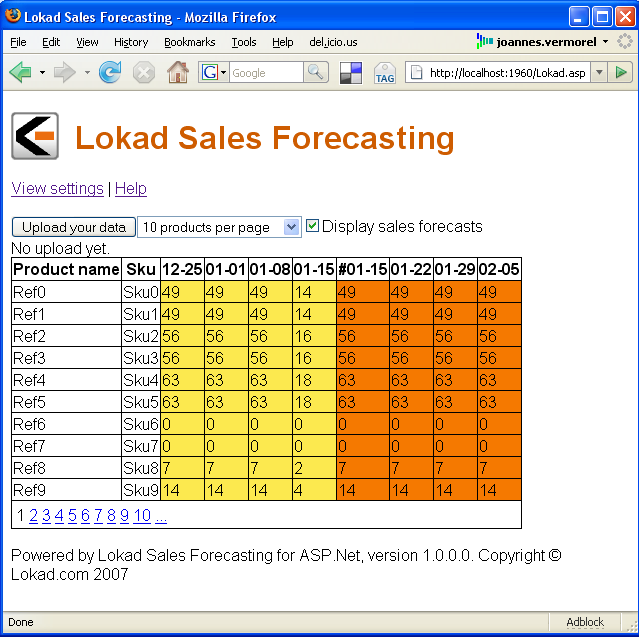 Lokad ASP.Net Sales Forecasting 1.0.8