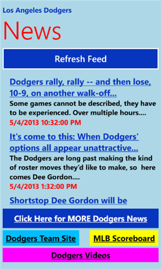 Los Angeles Baseball News 1.1.0.0