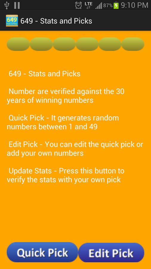 Lotto 649 - Stats and Picks 1.0